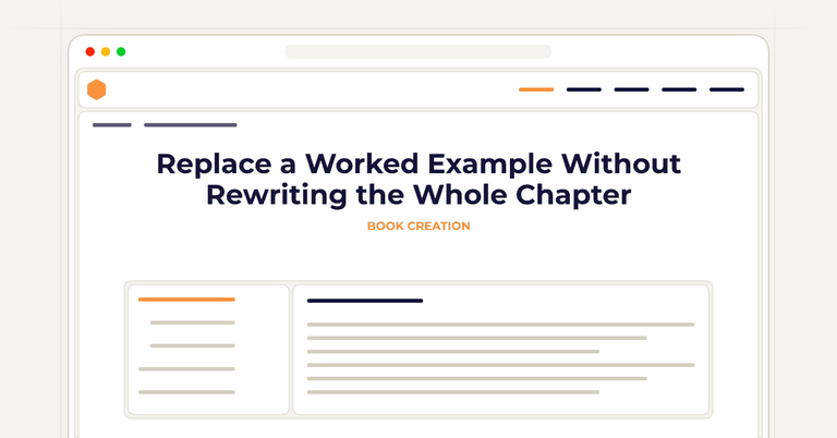 Replace a Worked Example Without Rewriting the Whole Chapter