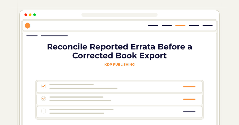Reconcile Reported Errata Before a Corrected Book Export