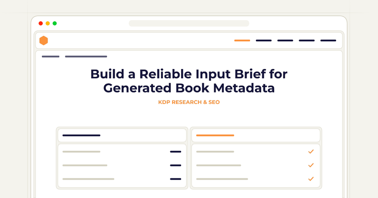 Build a Reliable Input Brief for Generated Book Metadata