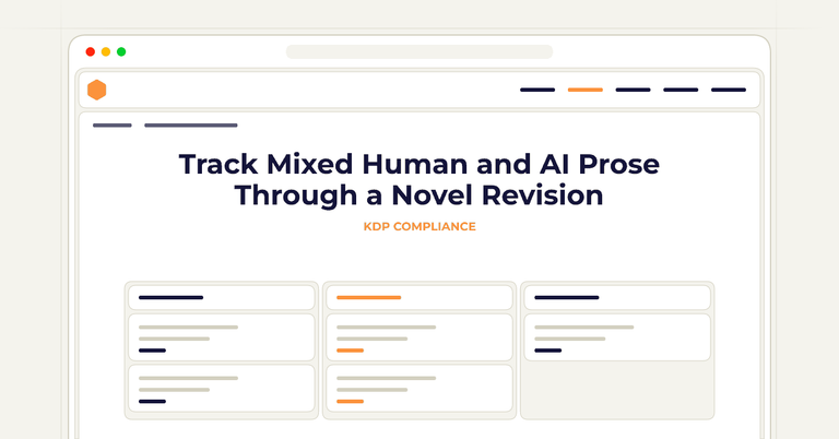 Track Mixed Human and AI Prose Through a Novel Revision