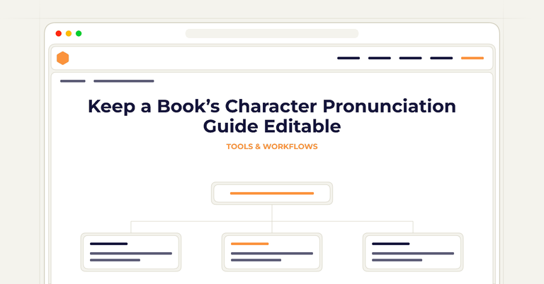 Keep a Book’s Character Pronunciation Guide Editable