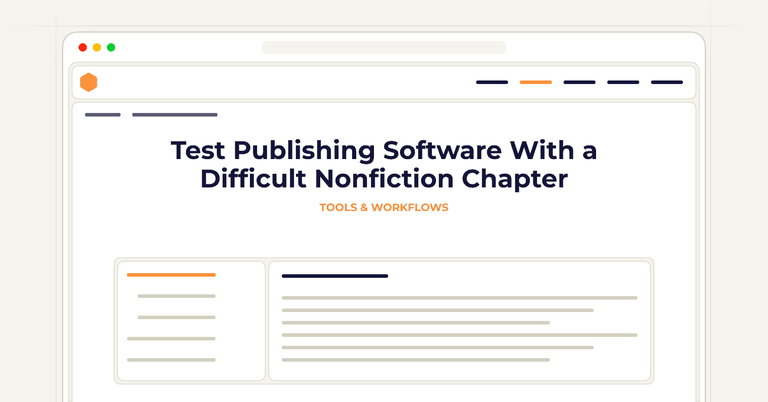 Test Publishing Software With a Difficult Nonfiction Chapter