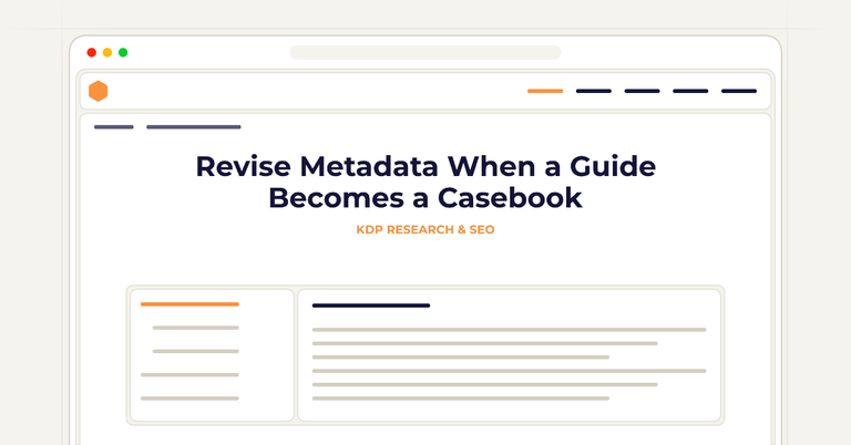Revise Metadata When a Guide Becomes a Casebook