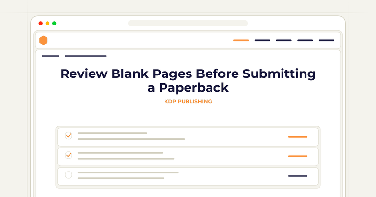 Review Blank Pages Before Submitting a Paperback