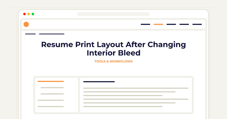Resume Print Layout After Changing Interior Bleed