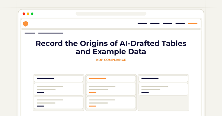 Record the Origins of AI-Drafted Tables and Example Data