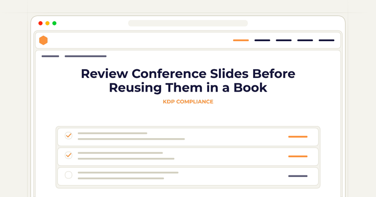 Review Conference Slides Before Reusing Them in a Book