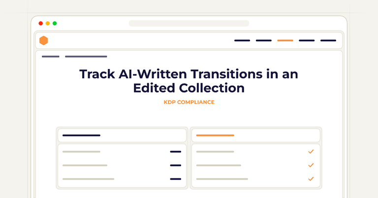 Track AI-Written Transitions in an Edited Collection