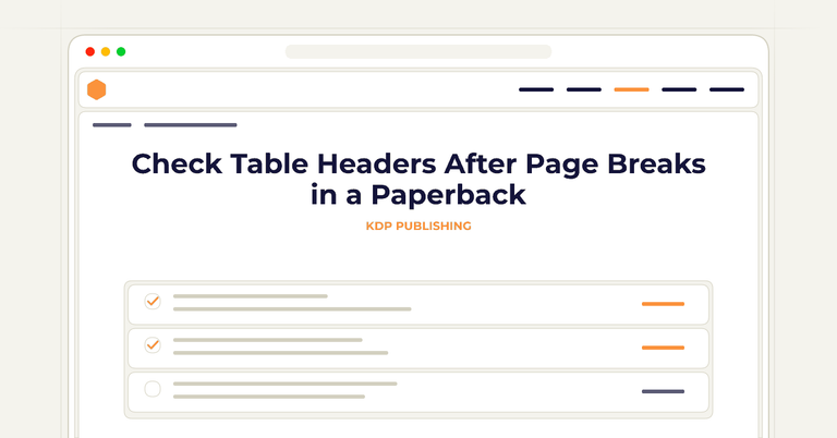 Check Table Headers After Page Breaks in a Paperback