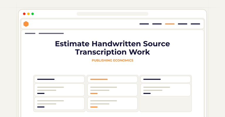 Estimate Handwritten Source Transcription Work