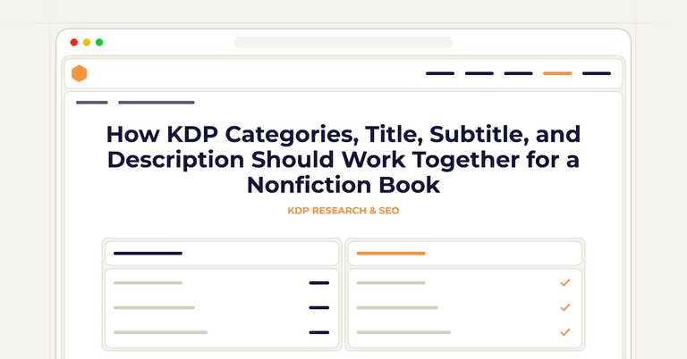 How KDP Categories, Title, Subtitle, and Description Should Work Together for a Nonfiction Book