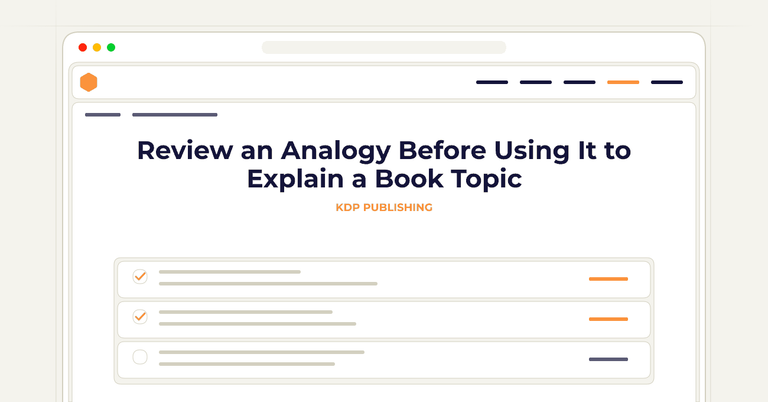 Review an Analogy Before Using It to Explain a Book Topic