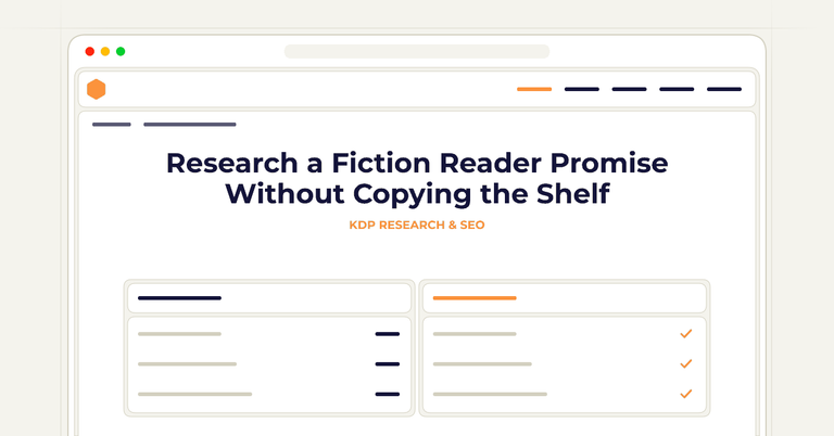 Research a Fiction Reader Promise Without Copying the Shelf