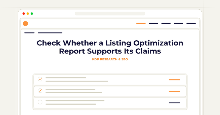 Check Whether a Listing Optimization Report Supports Its Claims