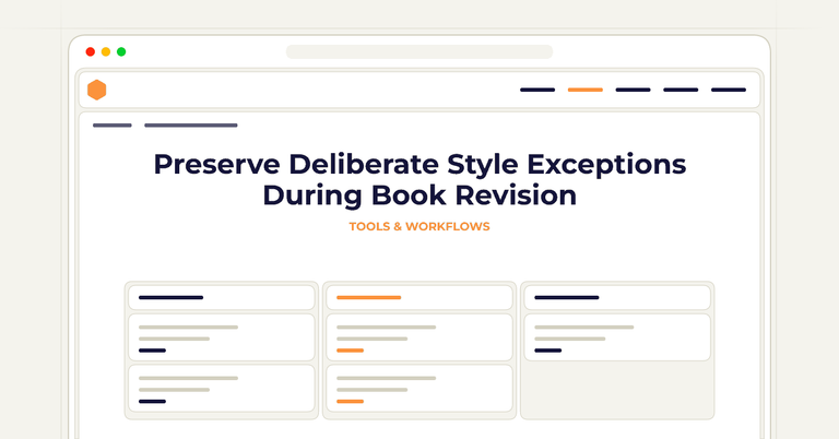 Preserve Deliberate Style Exceptions During Book Revision