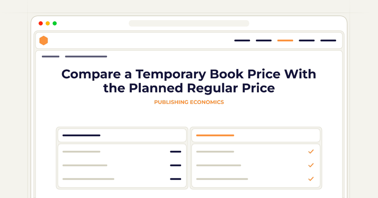 Compare a Temporary Book Price With the Planned Regular Price