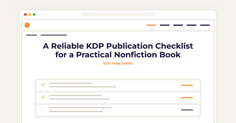 A Reliable KDP Publication Checklist for a Practical Nonfiction Book
