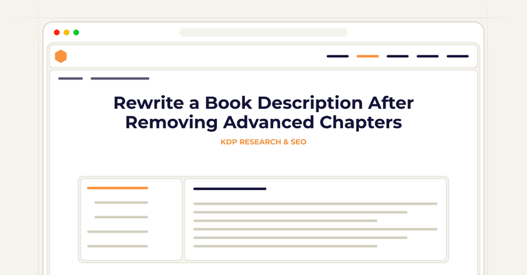 Rewrite a Book Description After Removing Advanced Chapters