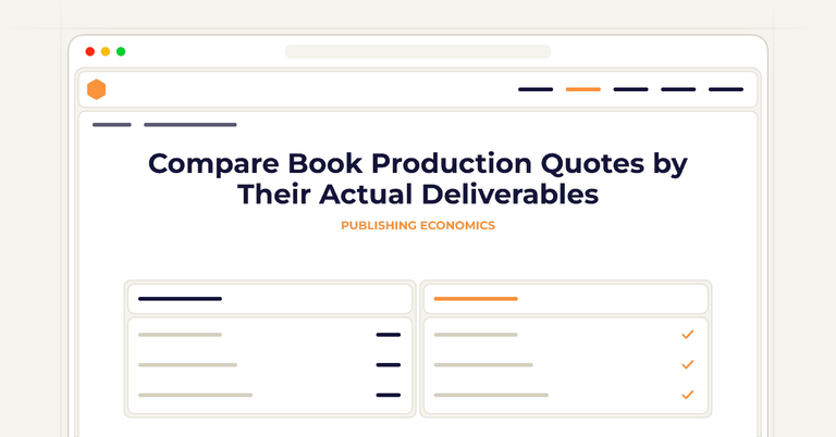 Compare Book Production Quotes by Their Actual Deliverables
