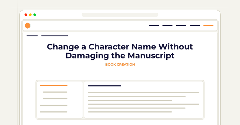 Change a Character Name Without Damaging the Manuscript