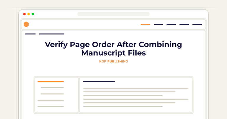 Verify Page Order After Combining Manuscript Files