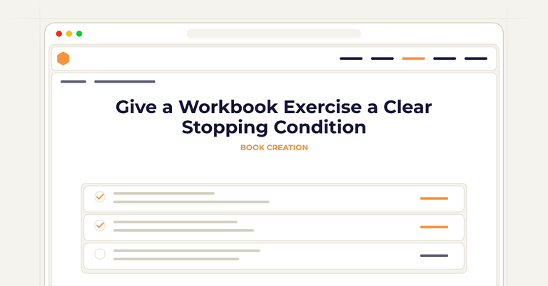 Give a Workbook Exercise a Clear Stopping Condition