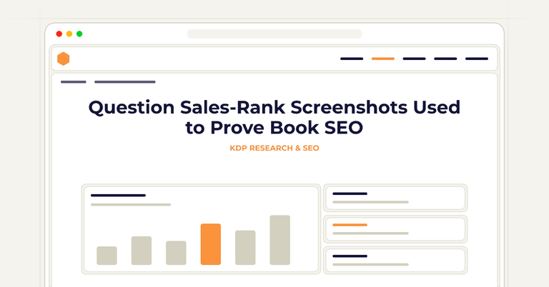 Question Sales-Rank Screenshots Used to Prove Book SEO