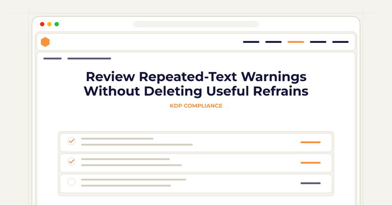 Review Repeated-Text Warnings Without Deleting Useful Refrains