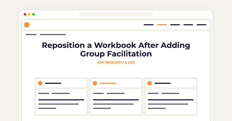 Reposition a Workbook After Adding Group Facilitation