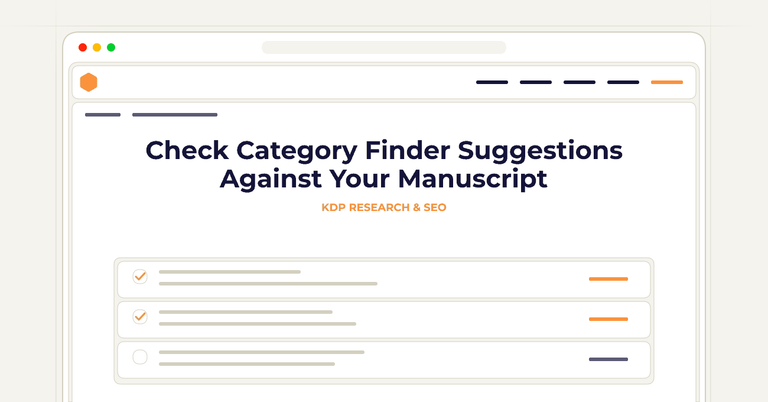 Check Category Finder Suggestions Against Your Manuscript