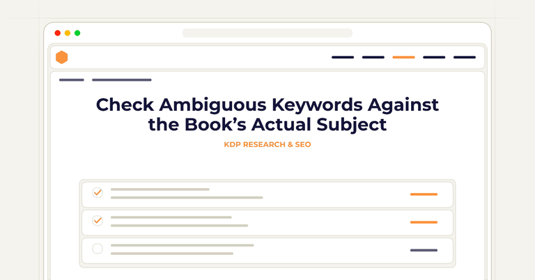 Check Ambiguous Keywords Against the Book’s Actual Subject