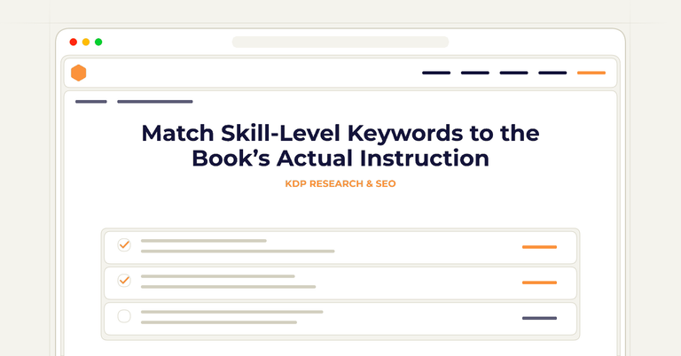 Match Skill-Level Keywords to the Book’s Actual Instruction