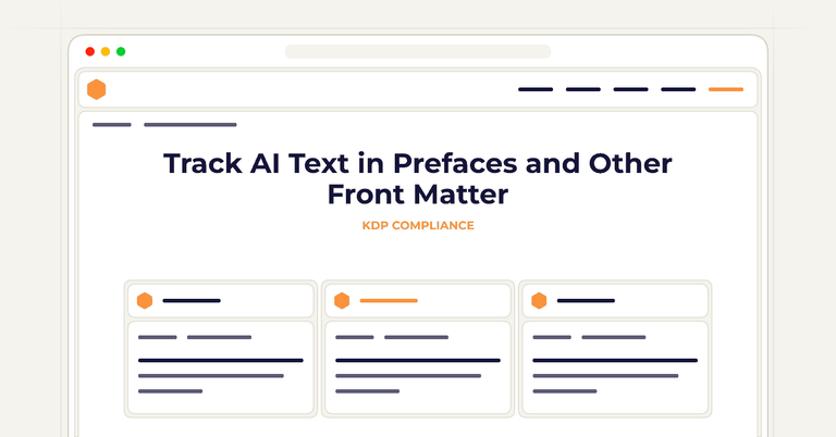 Track AI Text in Prefaces and Other Front Matter