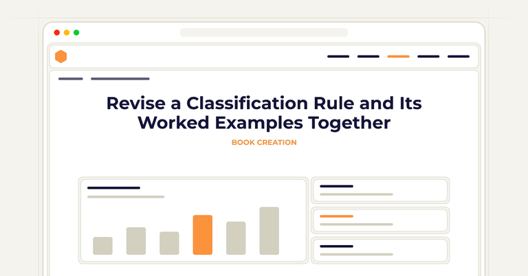 Revise a Classification Rule and Its Worked Examples Together