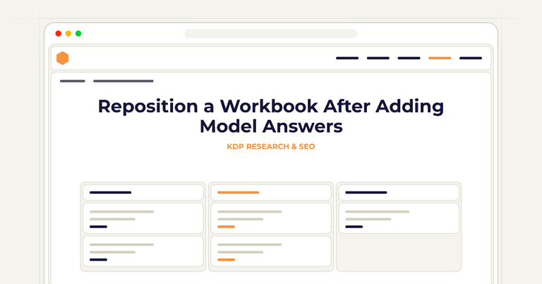 Reposition a Workbook After Adding Model Answers