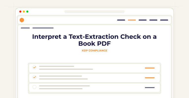 Interpret a Text-Extraction Check on a Book PDF