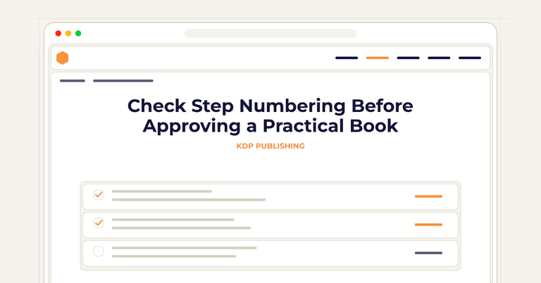 Check Step Numbering Before Approving a Practical Book