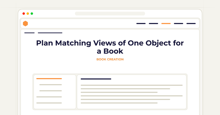 Plan Matching Views of One Object for a Book