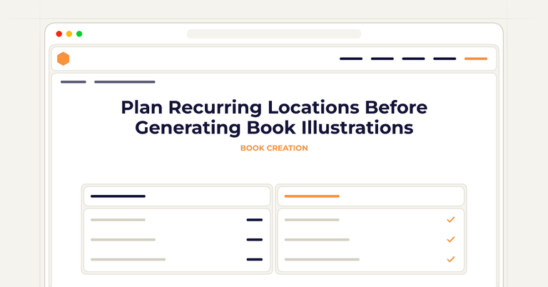 Plan Recurring Locations Before Generating Book Illustrations