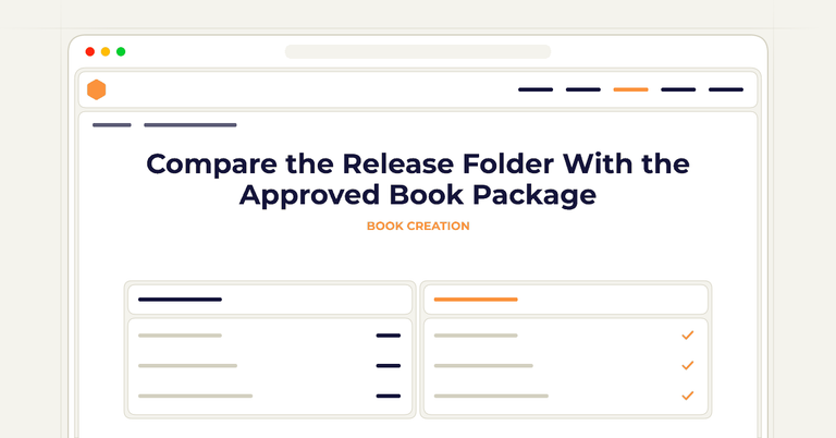 Compare the Release Folder With the Approved Book Package