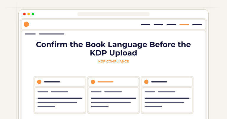 Confirm the Book Language Before the KDP Upload
