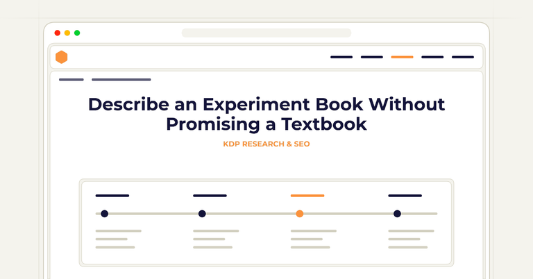 Describe an Experiment Book Without Promising a Textbook