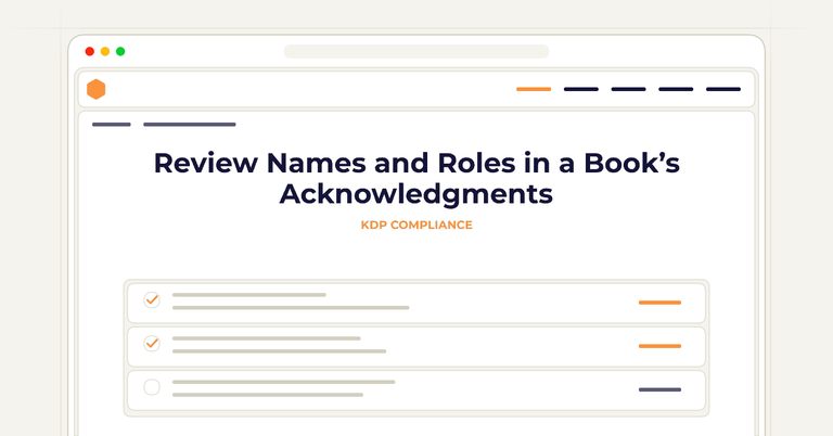 Review Names and Roles in a Book’s Acknowledgments