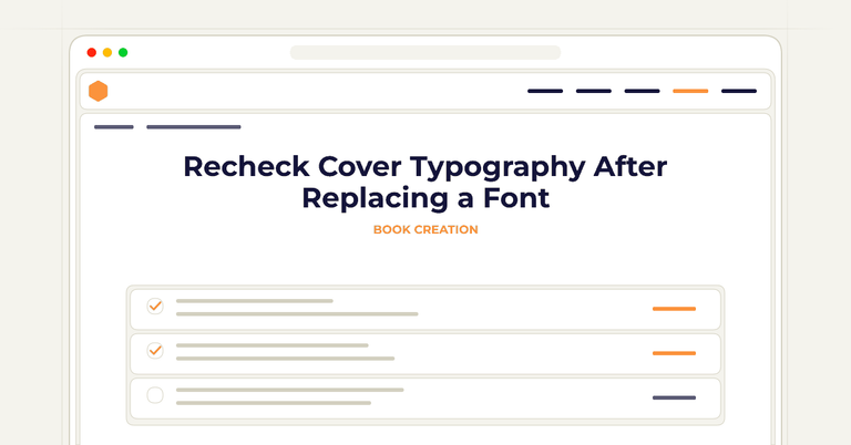 Recheck Cover Typography After Replacing a Font