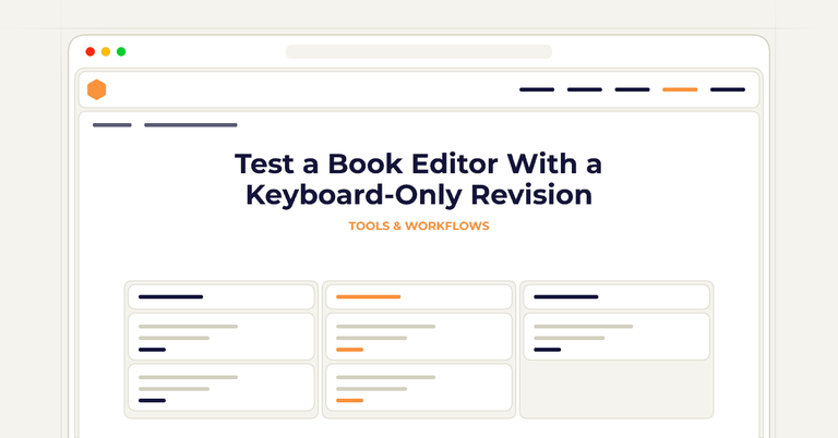Test a Book Editor With a Keyboard-Only Revision