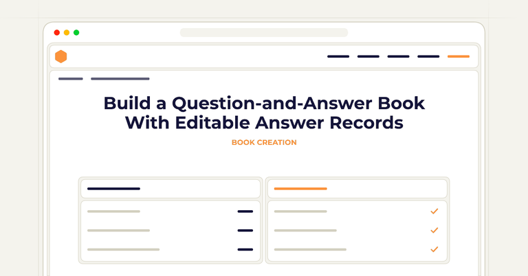 Build a Question-and-Answer Book With Editable Answer Records