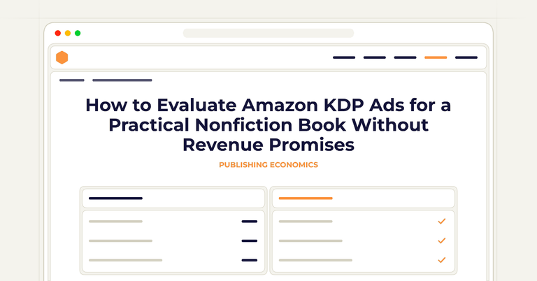 How to Evaluate Amazon KDP Ads for a Practical Nonfiction Book Without Revenue Promises
