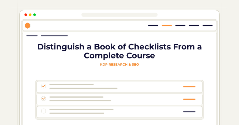 Distinguish a Book of Checklists From a Complete Course