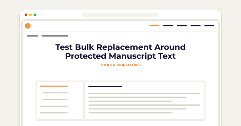 Test Bulk Replacement Around Protected Manuscript Text