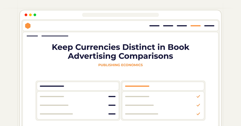 Keep Currencies Distinct in Book Advertising Comparisons